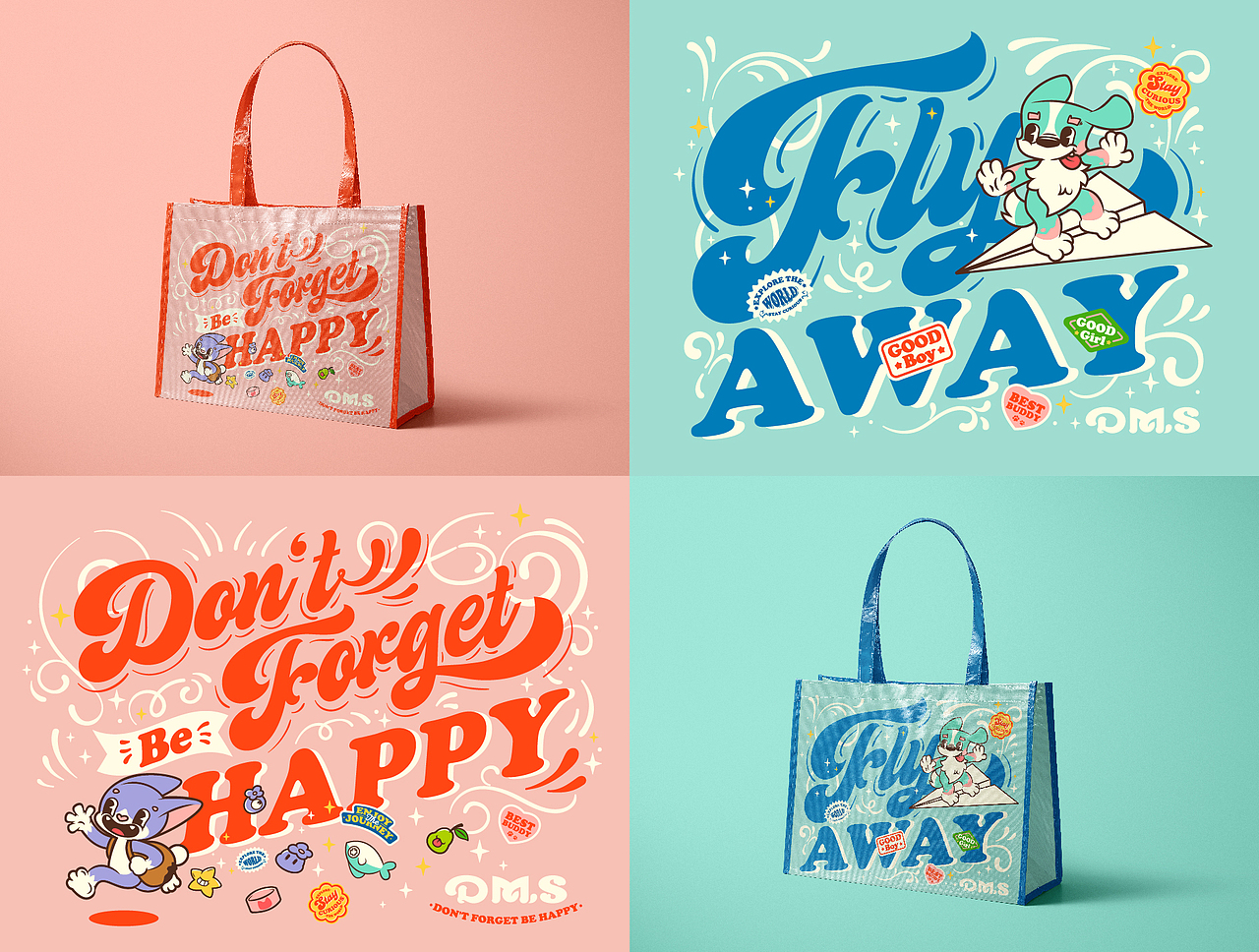 赤诚热烈的夏天!大玛仕原创IP设计【鸭梨狗&蓝美喵】