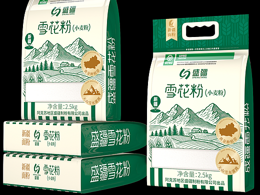 面粉包装设计丨新疆面粉包装丨插画包装丨食品包装设计