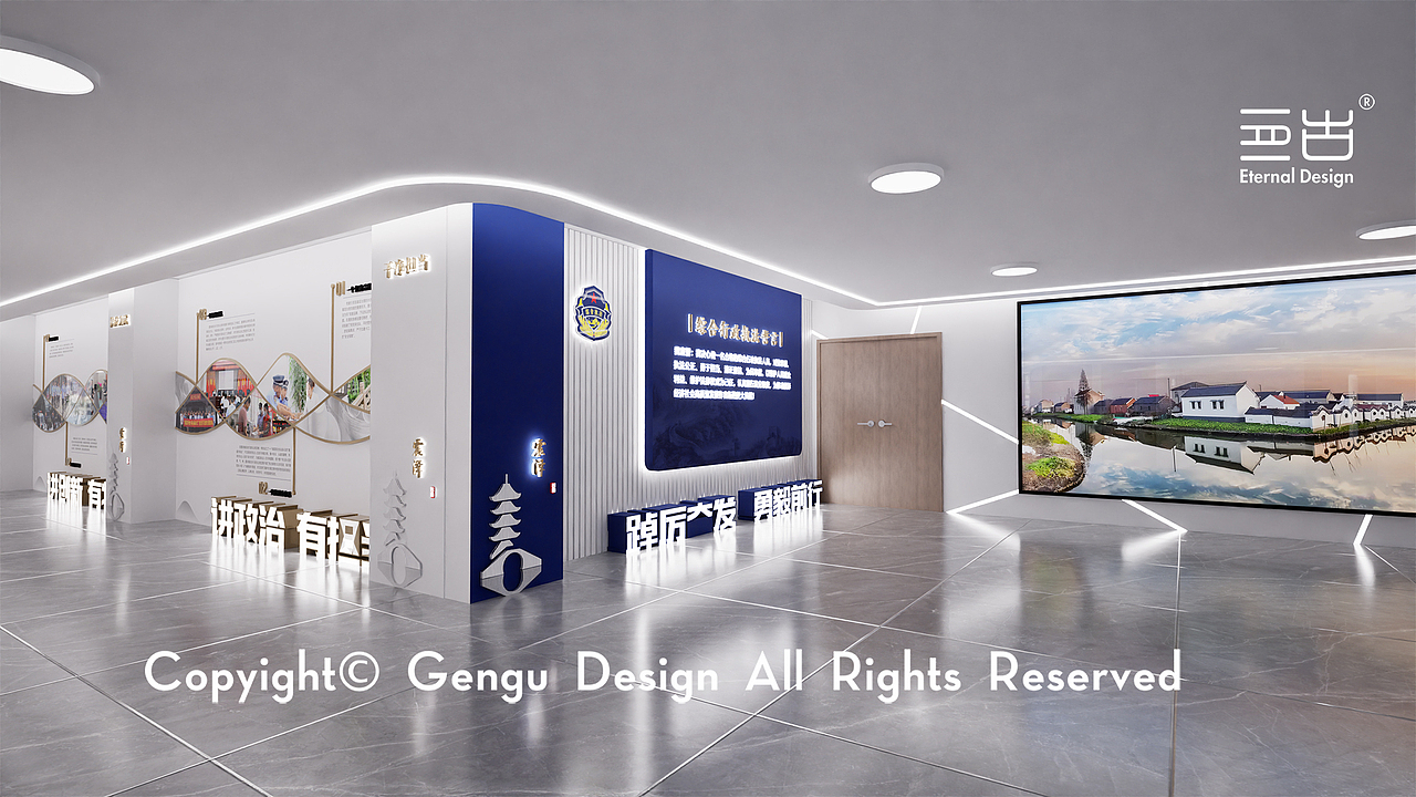 震泽行政执法局办公室长廊设计 | 亘古设计