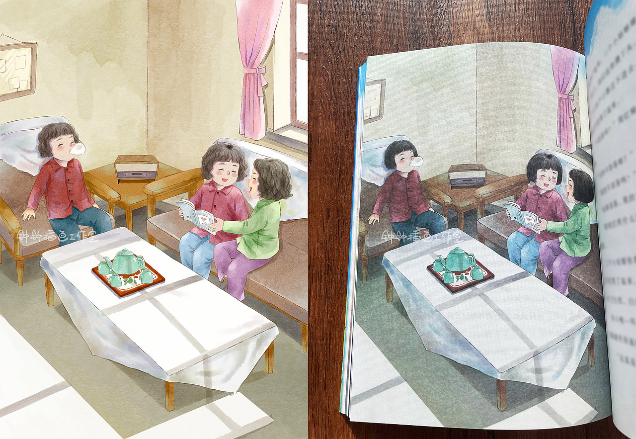 童书插画 | 《云上的孩子》(已商用)（图ZMzk1NTM5MjY0） - 儿童插画 - 站酷设计师钟钟插画工作室原创素材 - 站酷ZCOOL