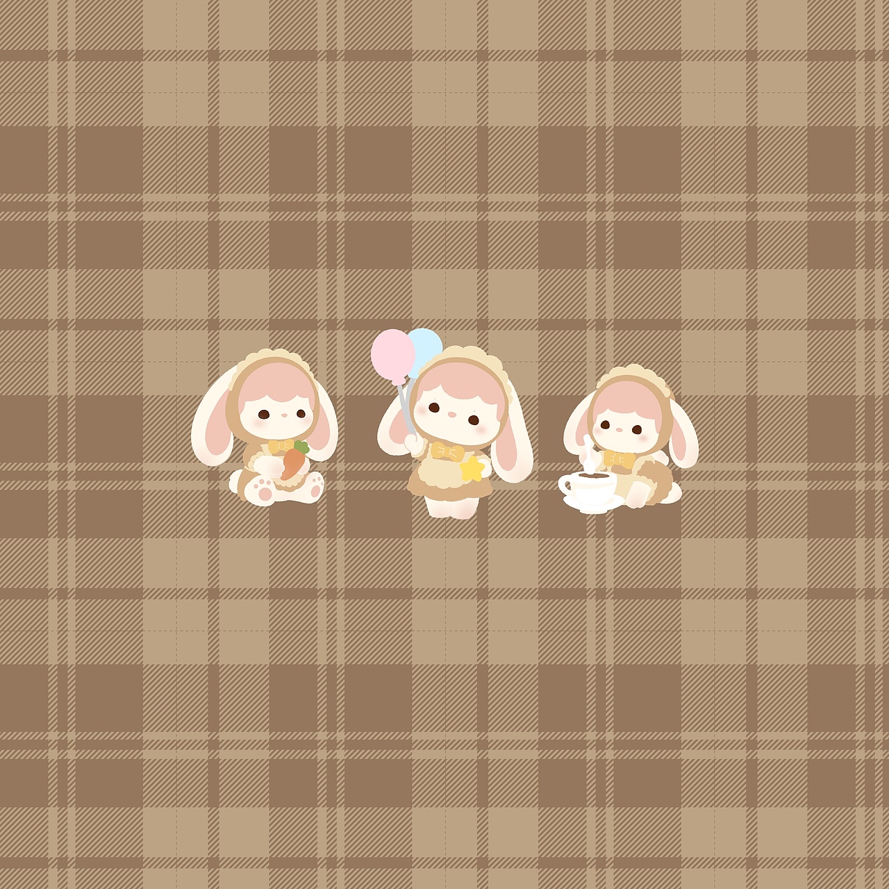 图案设计｜原创图案：咖啡小厨娘