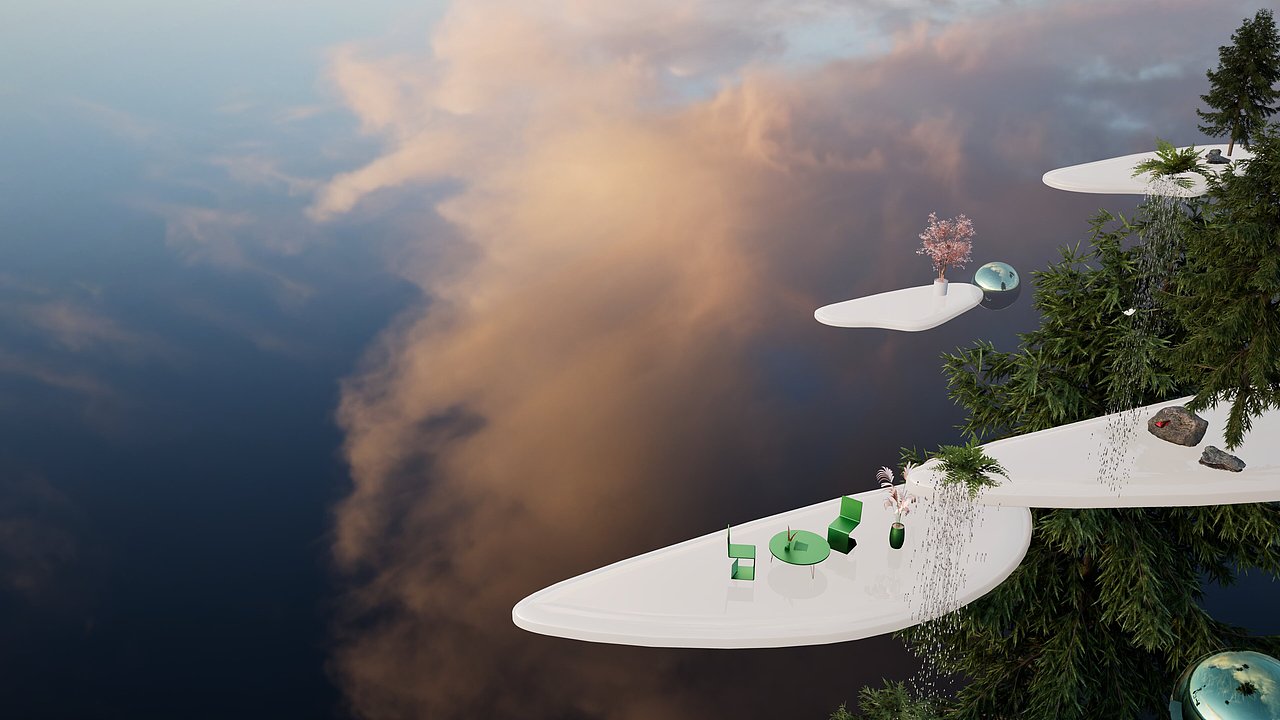 3D空中浮岛视频渲染（图ZMzk1NTQ0Nzcy） - 动画/影视 - 站酷设计师小江AAA原创素材 - 站酷ZCOOL