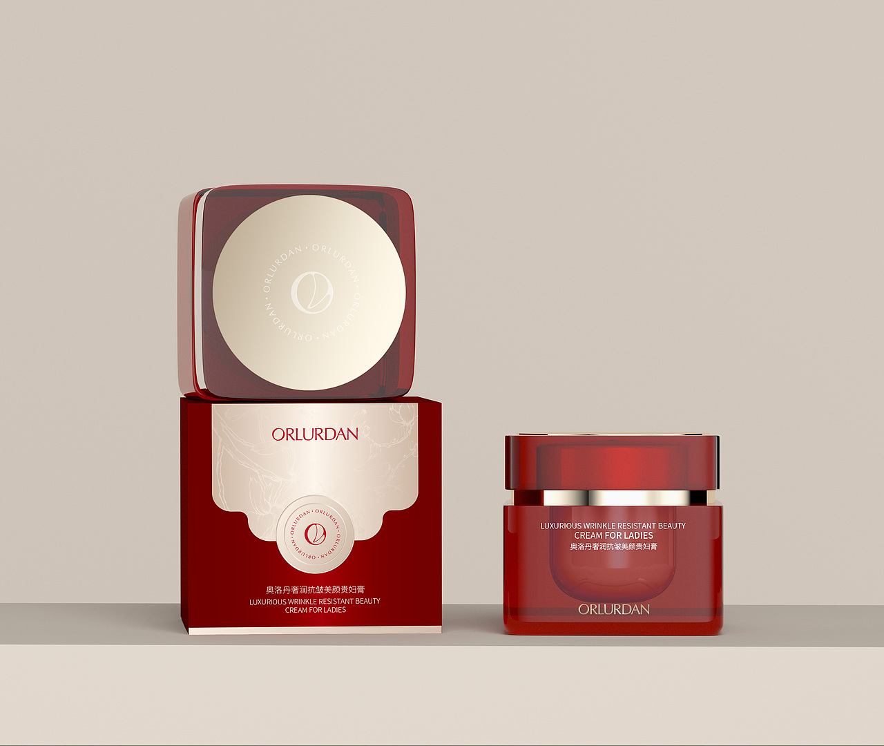 面霜护肤品化妆品包装设计6款设计方案合集