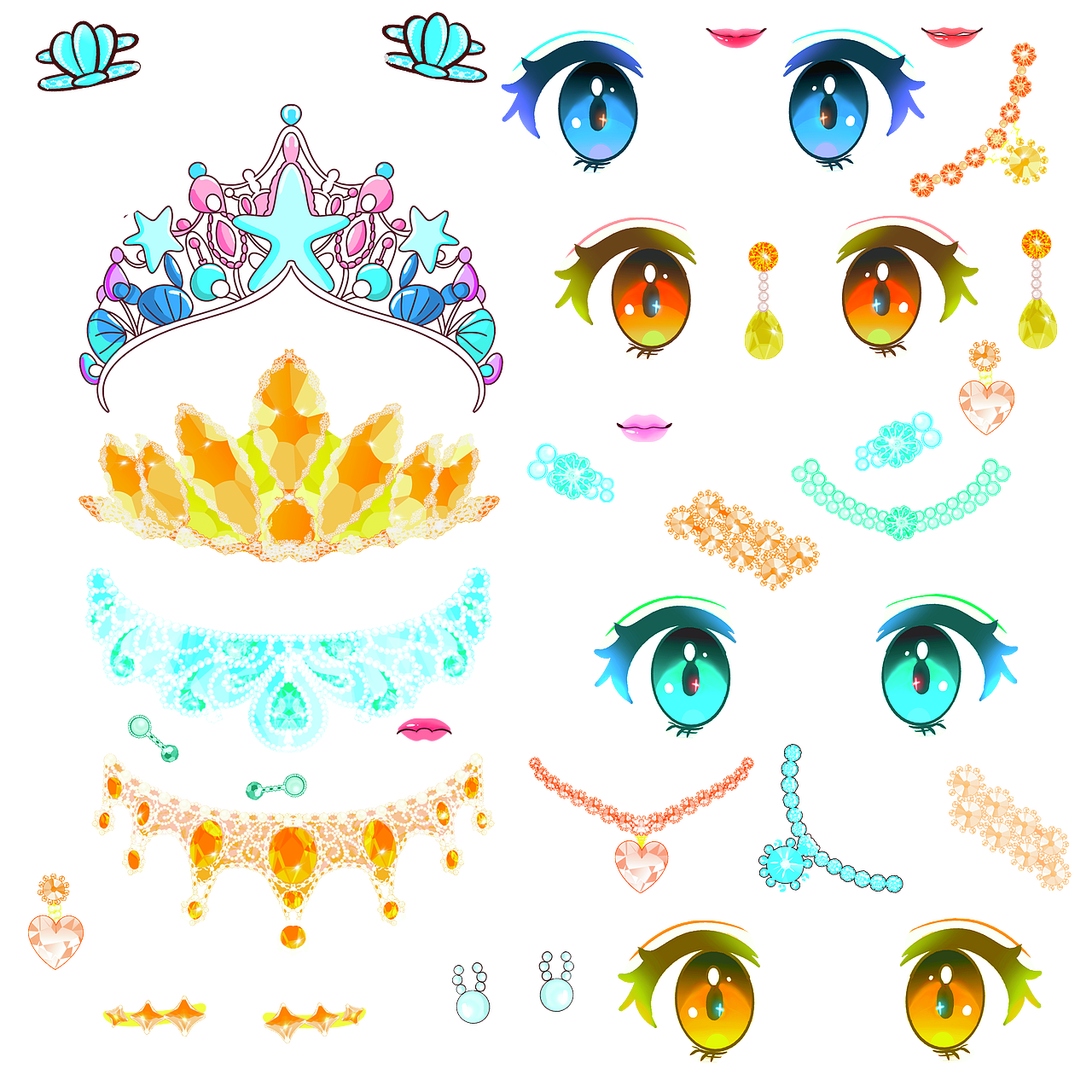 儿童装饰贴纸（图ZMzk1NTY4MTQw） - 儿童插画 - 站酷设计师卡西珐原创素材 - 站酷ZCOOL