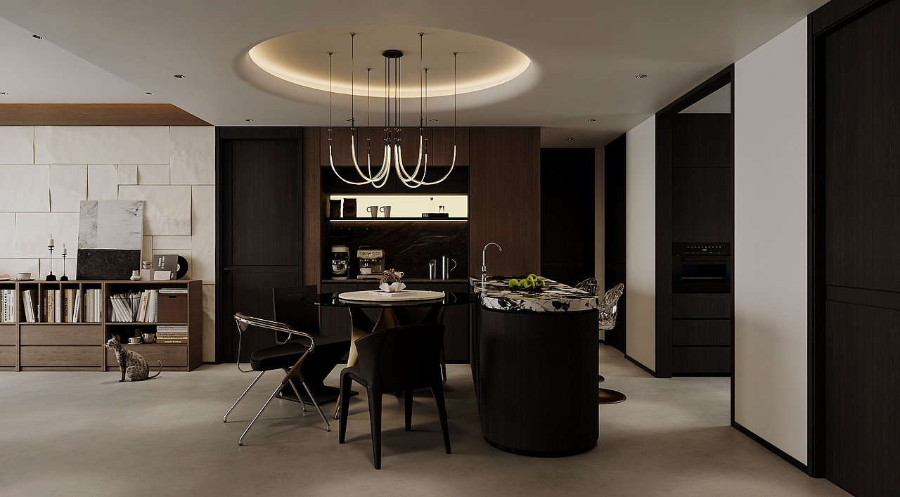 沈阳  保利云上145㎡  意式暗黑风效果表现