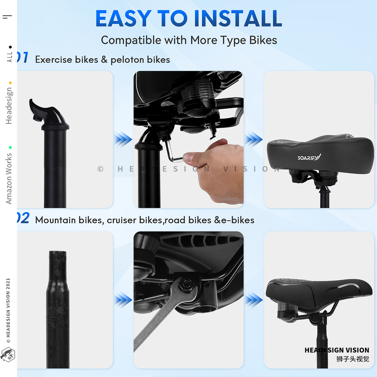 自行车坐垫产品拍摄_主图设计_A+页面设计-狮子头视觉