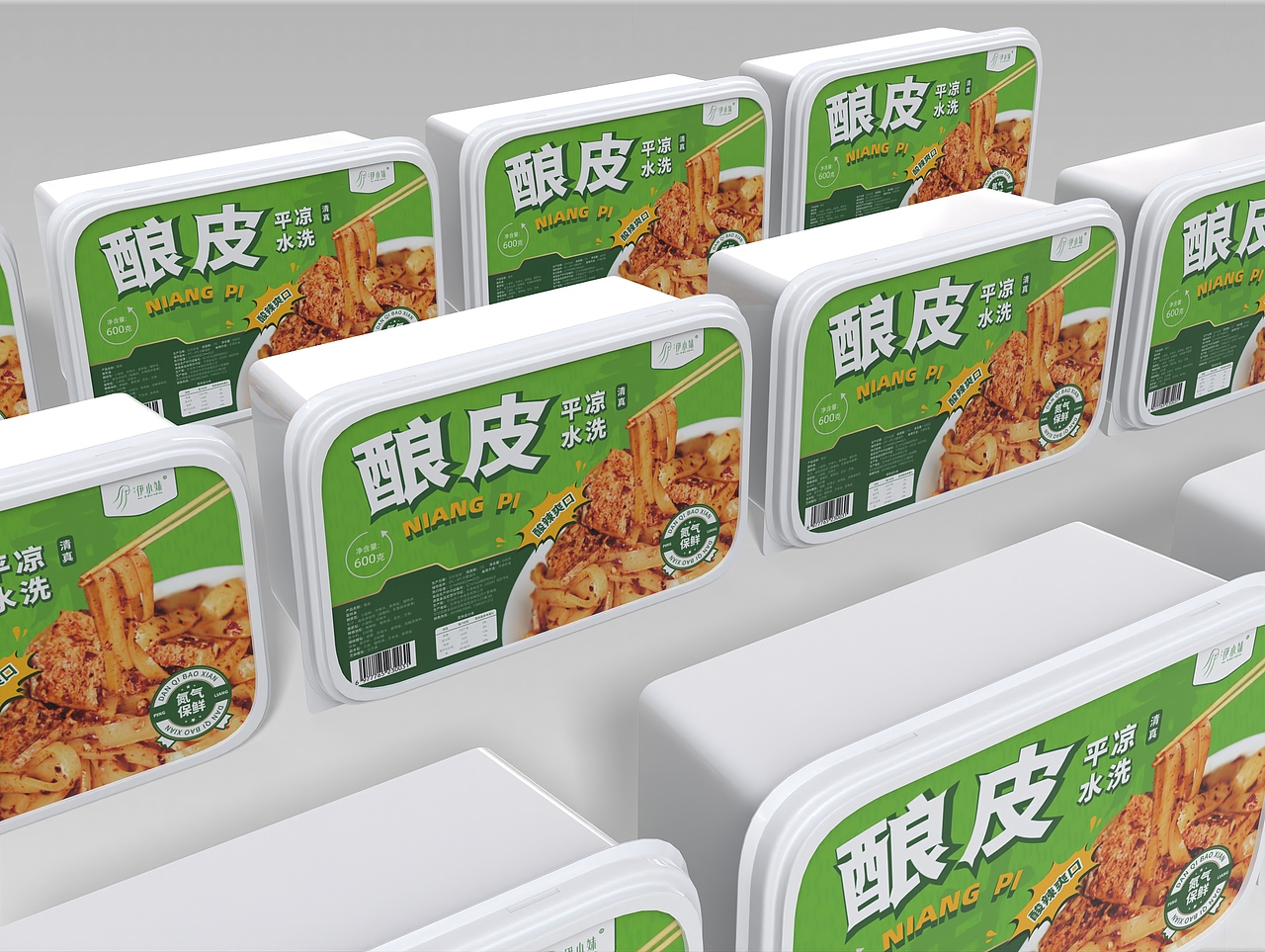 平凉水洗凉皮品牌包装设计