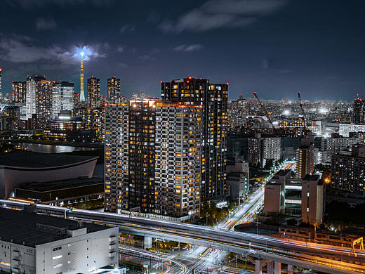 东京港区城市天际线