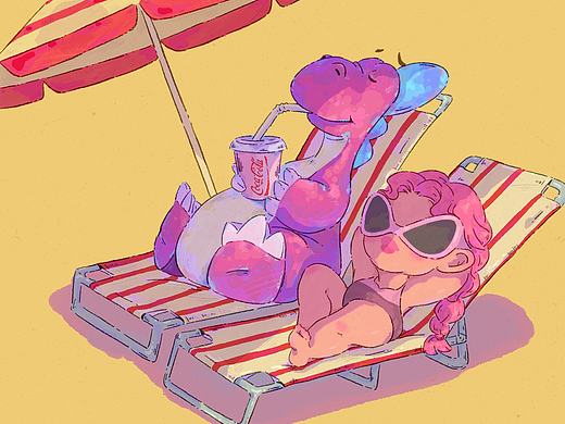 今年夏天去海边了嘛～～