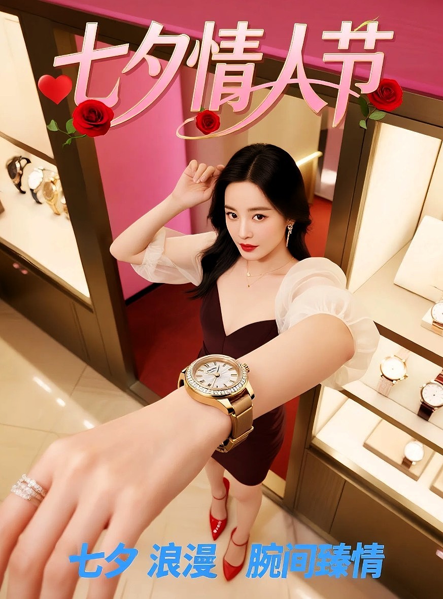 七夕情人节腕表店摄影写实人物风格