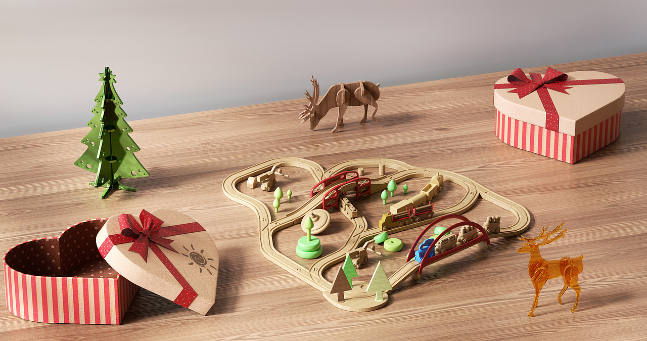 激光雕刻机场景渲染