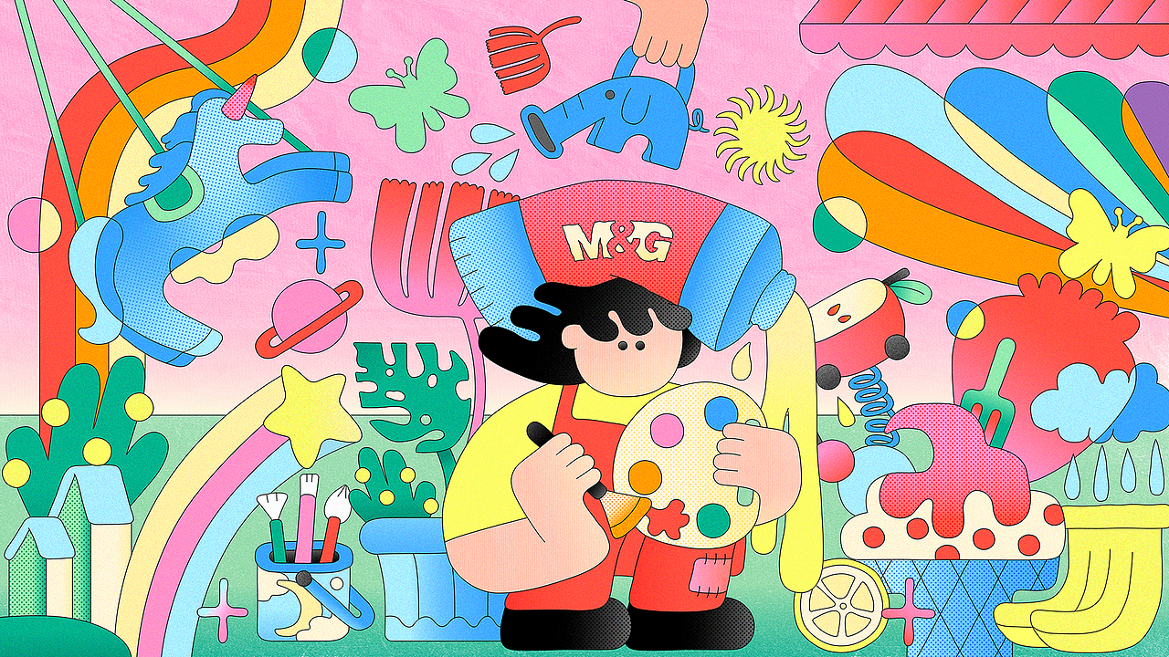 晨光文具｜插畫｜夢(mèng)境游樂園（圖ZMzk1NjE2ODUy） - 商業(yè)插畫 - 站酷設(shè)計(jì)師今娘娘兒原創(chuàng)素材 - 站酷ZCOOL