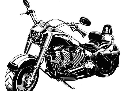 摩托车（个人主页-ZNzI0NDUyMjA=） - 创作习作 - 站酷设计师苍茫天下55原创素材 - 站酷ZCOOL