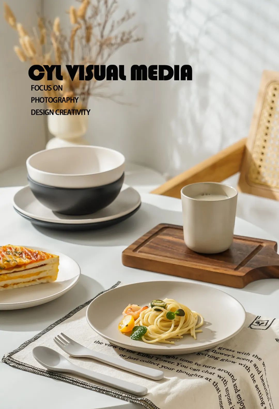 产品摄影|黑白餐具