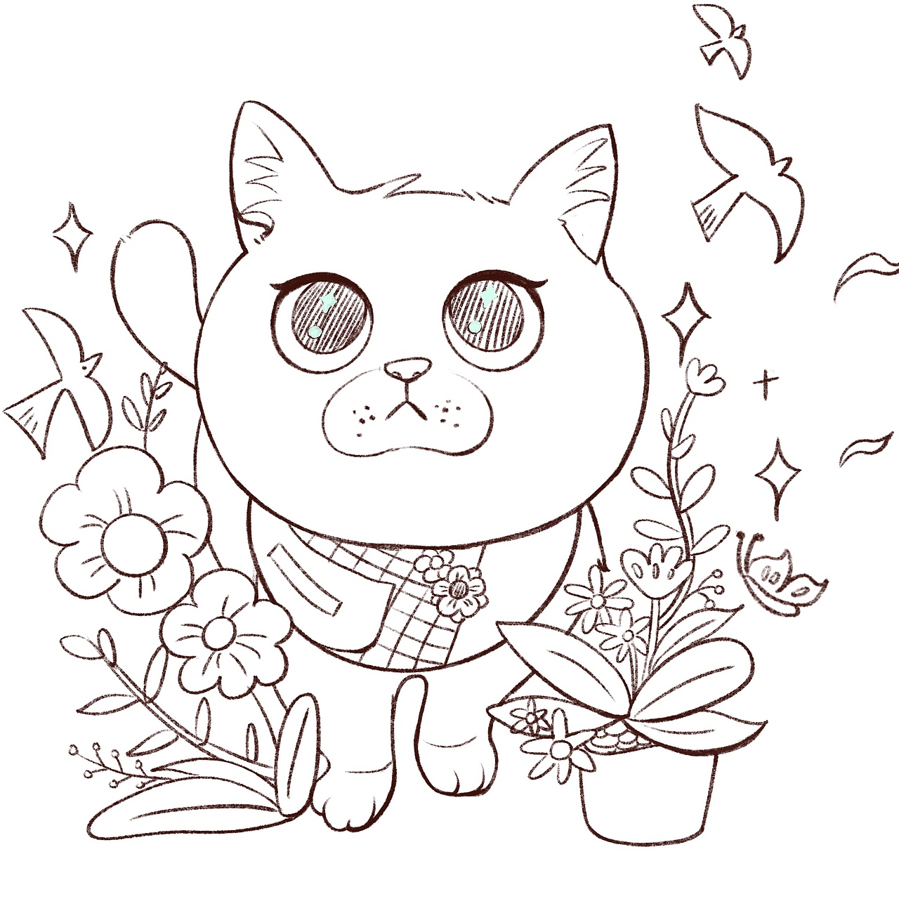 动物插画创作过程!