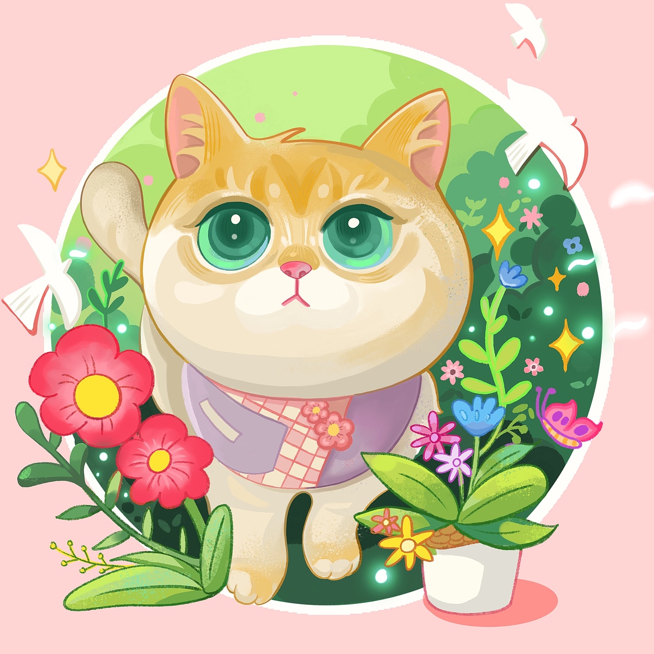 动物插画创作过程!