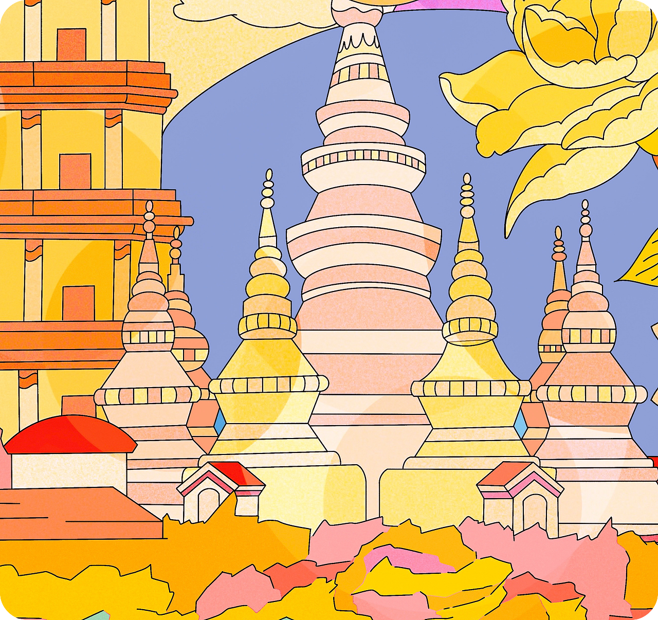 福州 有福之州 文旅海报（图ZMzk1NjM4OTYw） - 商业插画 - 站酷设计师prince琦雨遇鱼原创素材 - 站酷ZCOOL