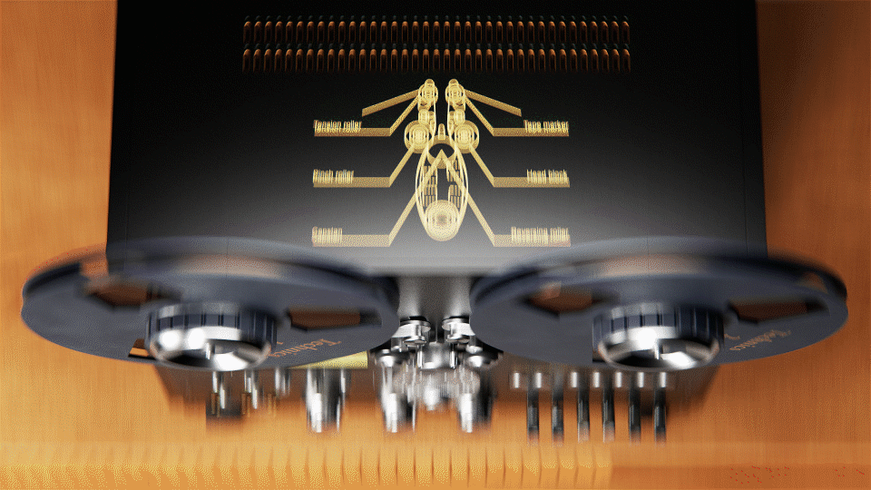 C4D松下磁带开盘机-动态解析