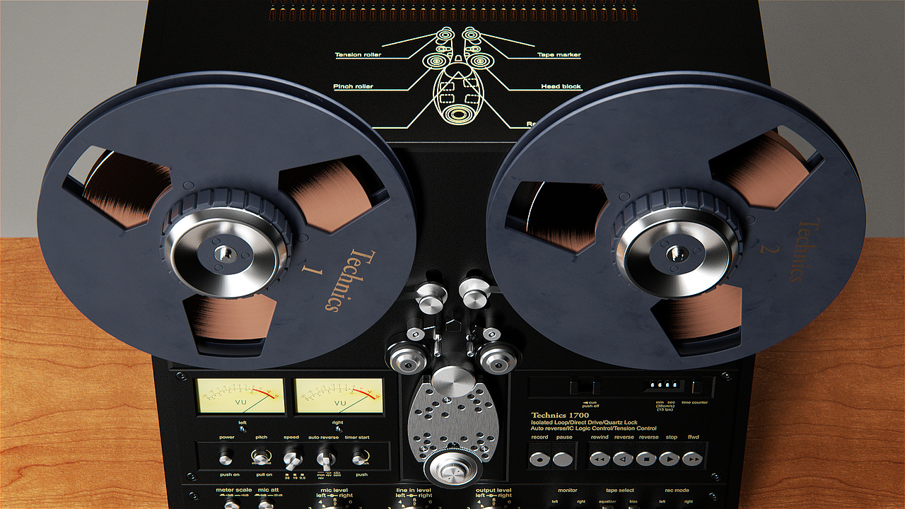 C4D松下磁带开盘机-动态解析