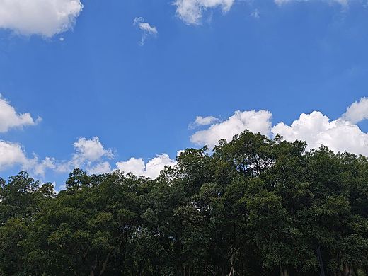 蓝天白云夏日风情