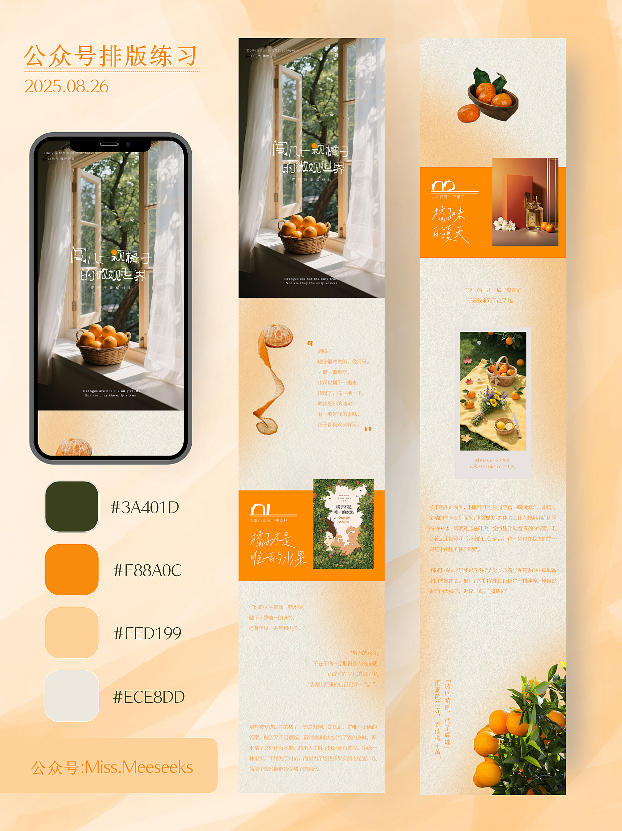 「闯入一颗橘子的微观宇宙」公众号推文排版（图ZMzk1Njg5Mjg0） - 其他平面 - 站酷设计师Xxxworkaholic_原创素材 - 站酷ZCOOL