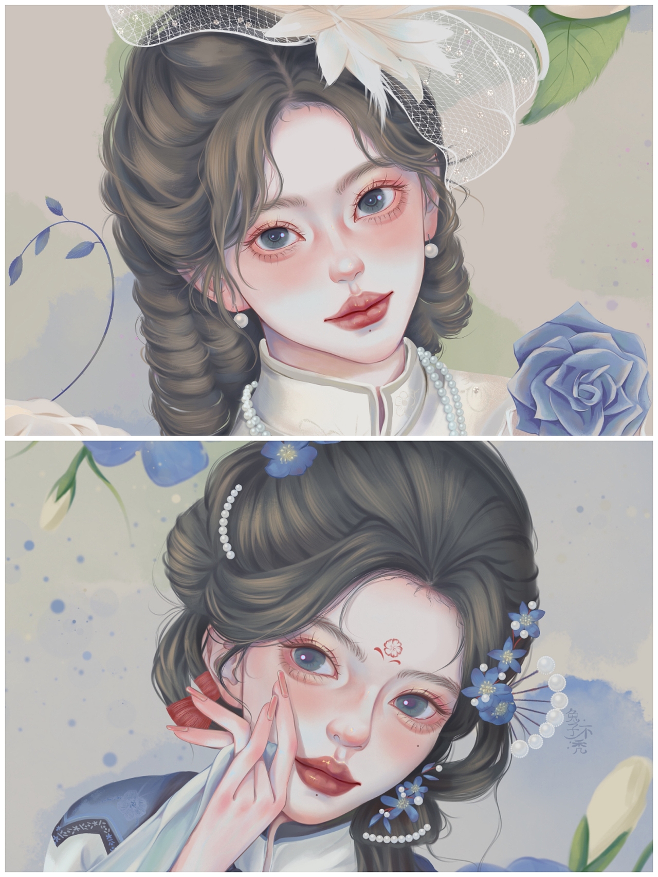 留洋大小姐vs清汉女（图ZMzk1Njk3Njg0） - 创作习作 - 站酷设计师不秃兔子原创素材 - 站酷ZCOOL