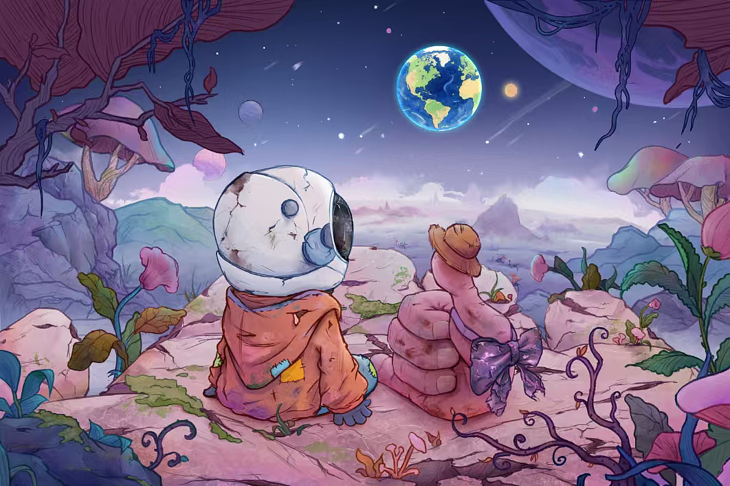 长大后，我成了宇宙里的「孤独宇航员」（图ZMzk1NzAyODEy） - 儿童插画 - 站酷设计师碗碗在认真画画原创素材 - 站酷ZCOOL