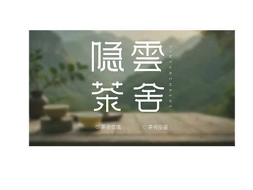 “隐云茶舍” 字体设计（个人主页-ZNzI0NTE5ODg=） - 其他UI - 站酷设计师猫咪原则原创素材 - 站酷ZCOOL