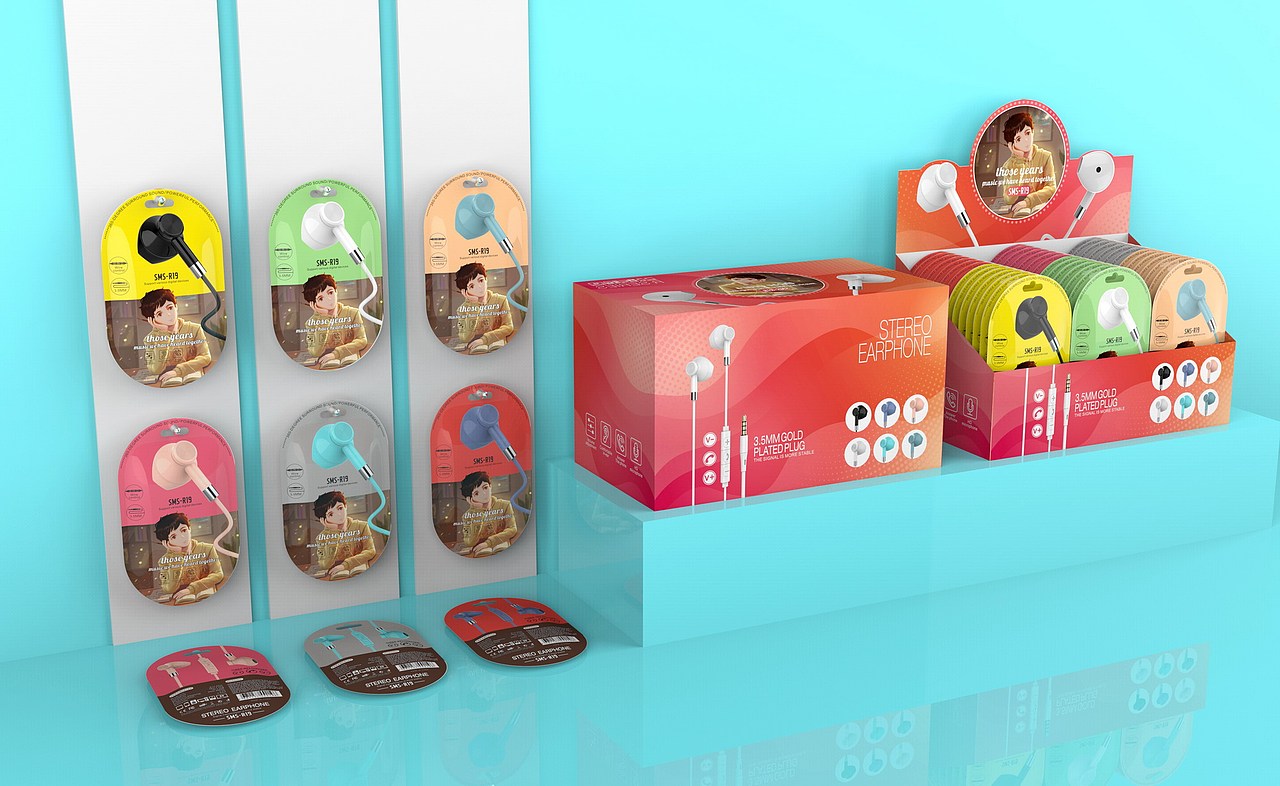 有线耳塞异性套盒袋子包装设计合集