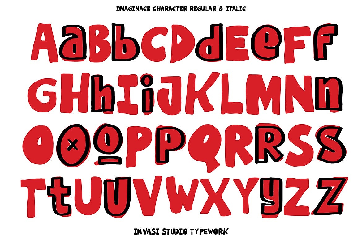 2款创意趣味卡通街头潮流海报封面标题手写英文字体