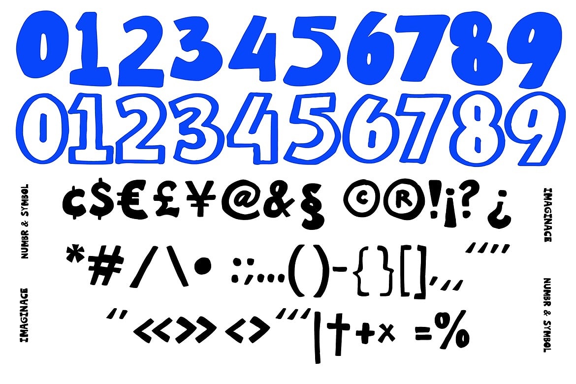 2款创意趣味卡通街头潮流海报封面标题手写英文字体