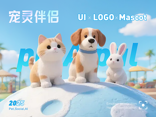《AI宠物社交宠灵伴侣UI作品集》