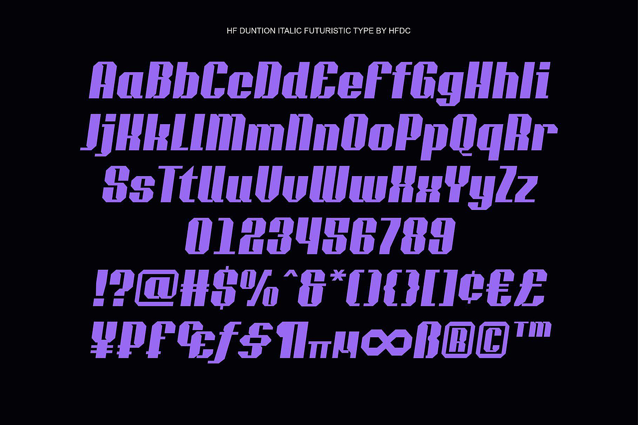 潮流未来主义科幻机能科技海报封面标题无衬线英文字体