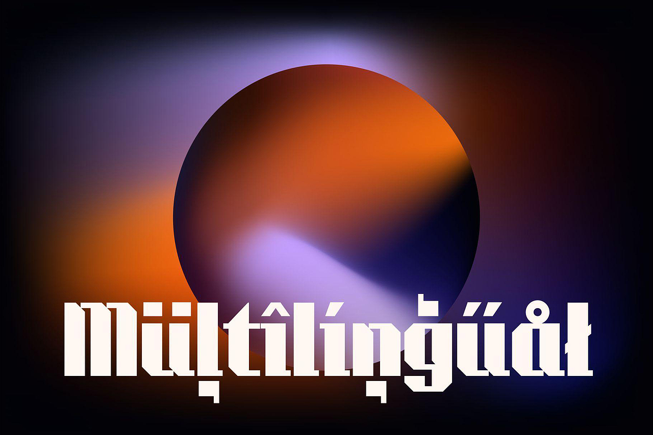 潮流未来主义科幻机能科技海报封面标题无衬线英文字体