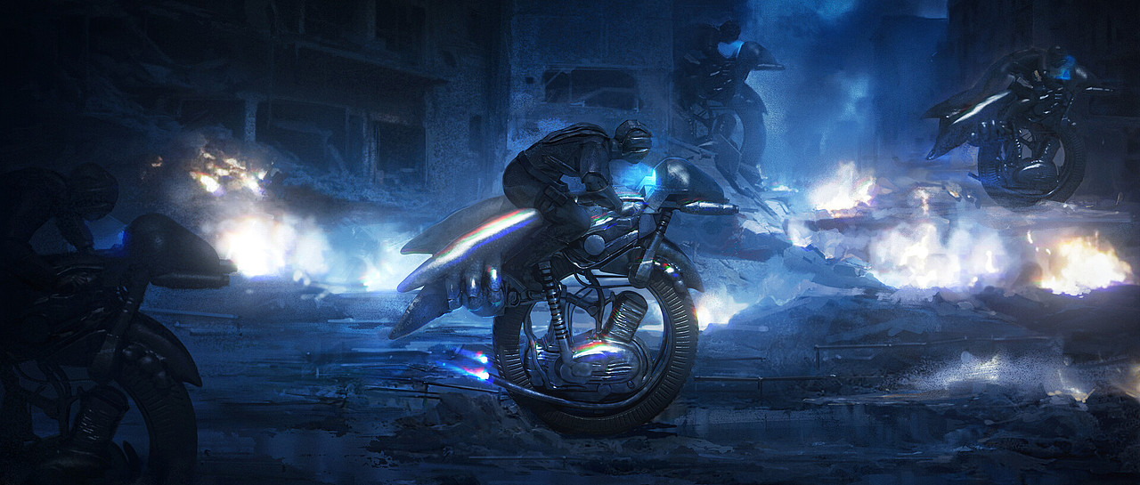 废土摩托车骑手（图ZMzk1NzUxODA4） - 概念设定 - 站酷设计师大张超超原创素材 - 站酷ZCOOL