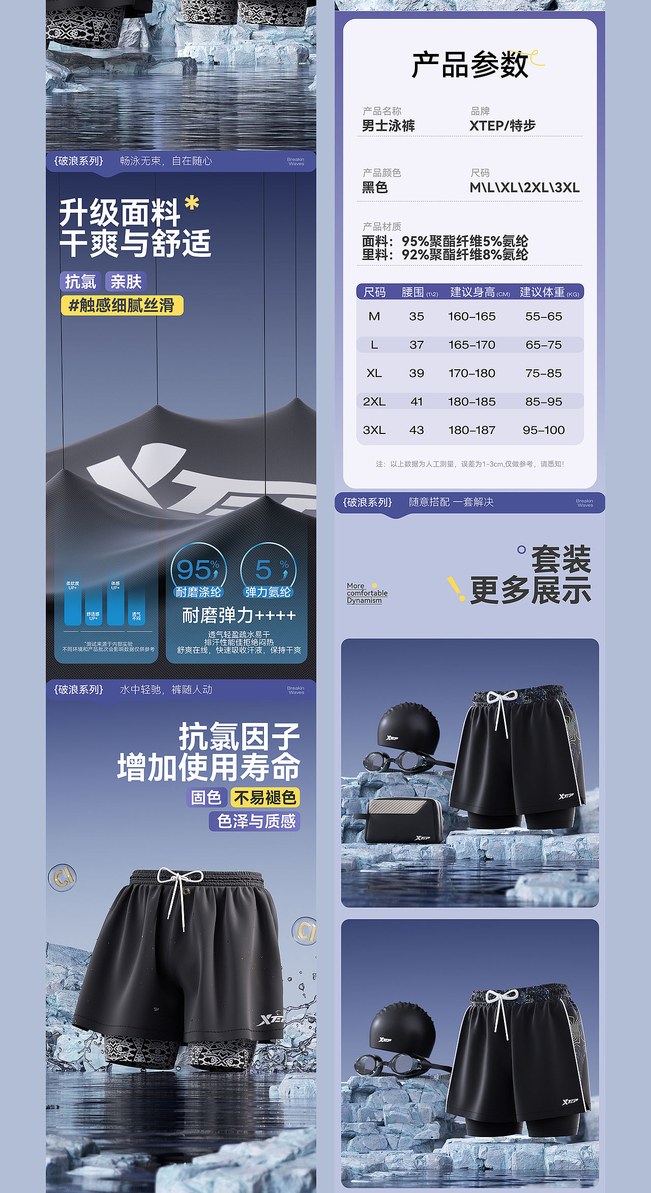 男士泳裤详情页面X1（图ZMzk1NzUzMjIw） - 电商 - 站酷设计师一个神秘的富婆原创素材 - 站酷ZCOOL