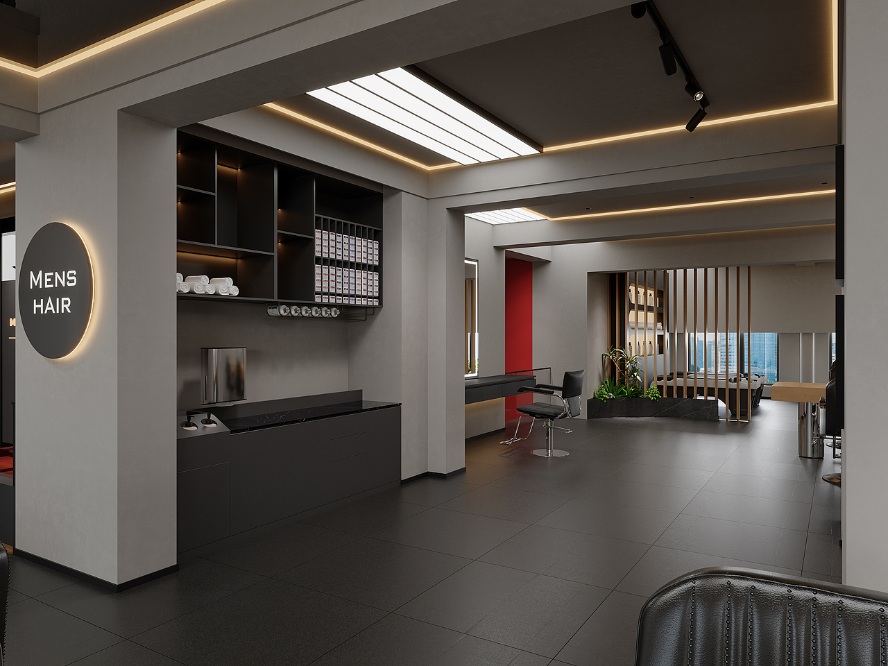 现代简约理发店