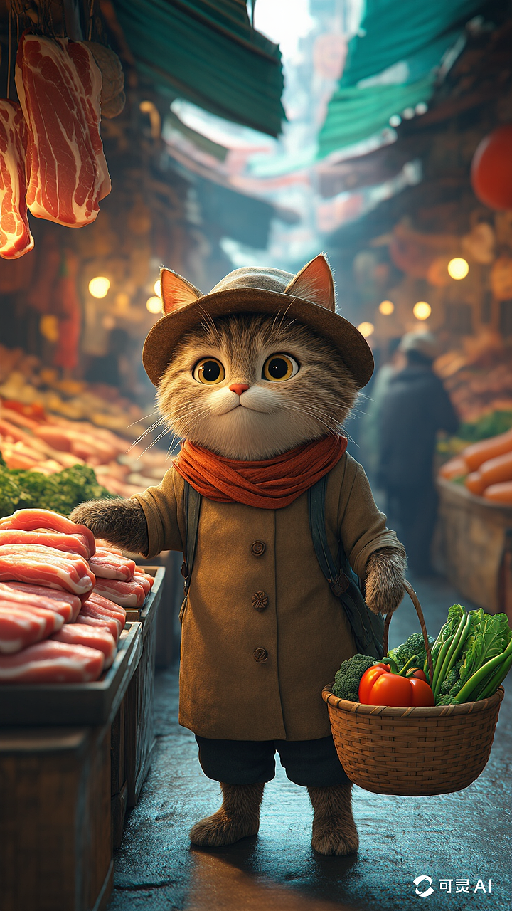 可灵文生图--小猫