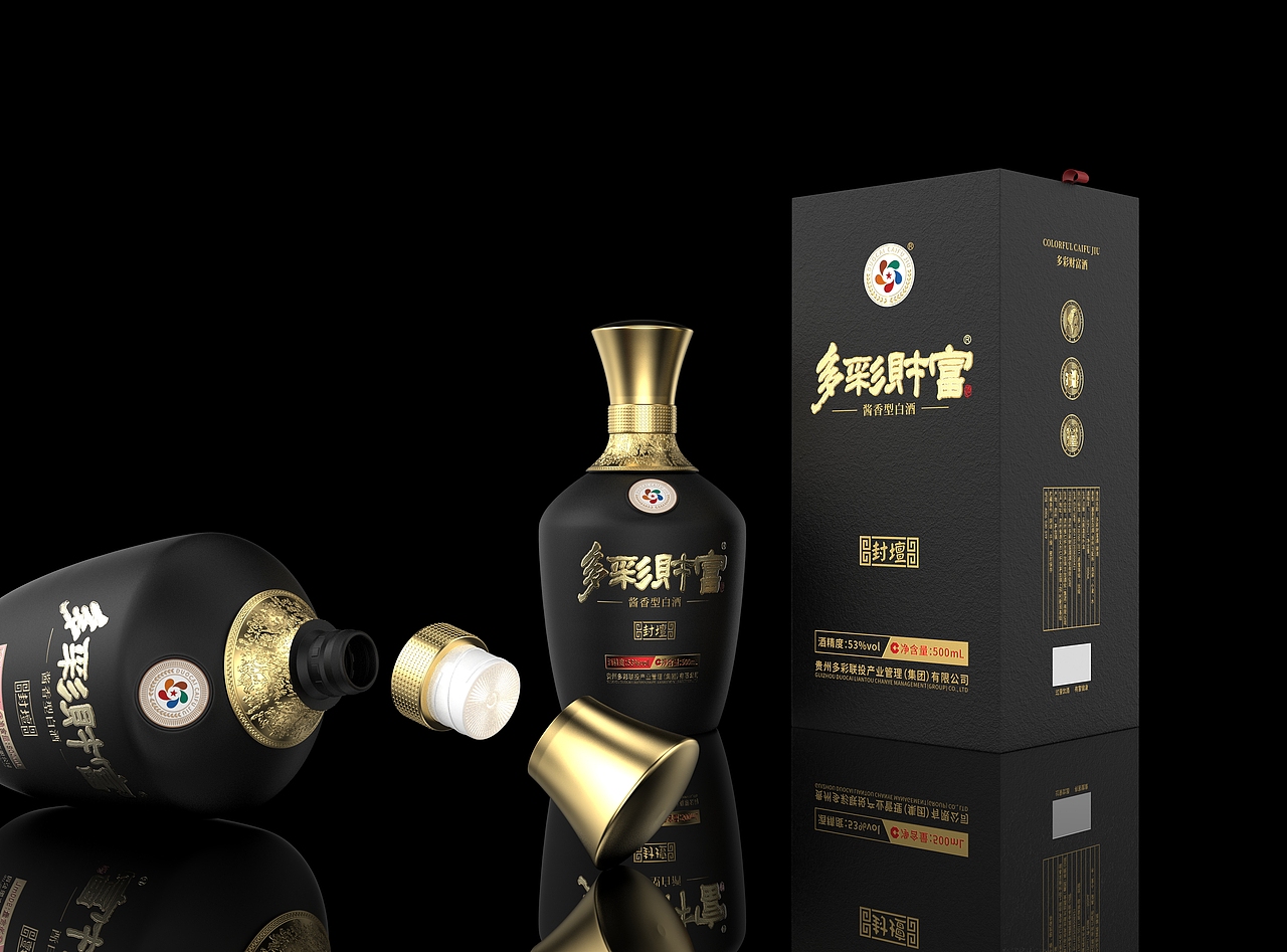 白酒包装设计-多彩财富-封坛-原创