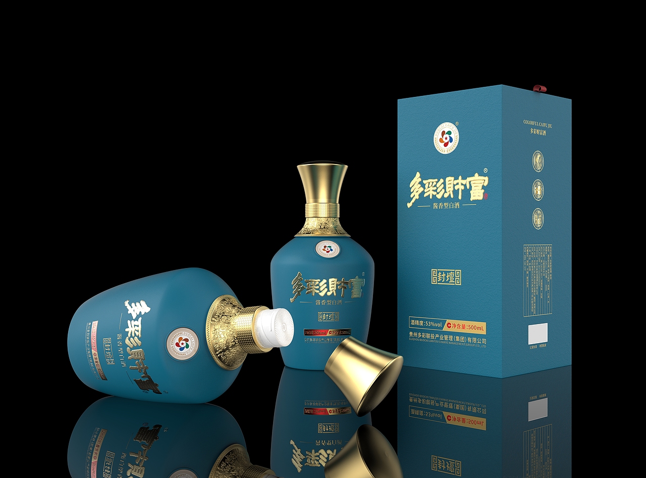 白酒包装设计-多彩财富-封坛-原创