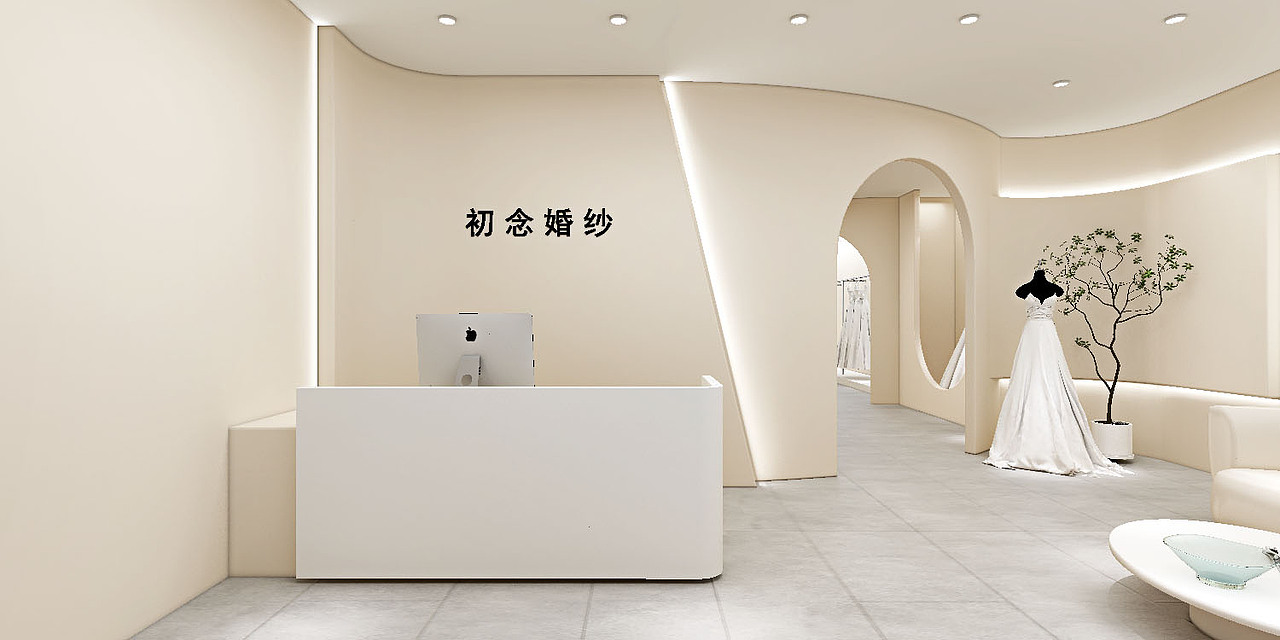 小面积简约婚纱店设计