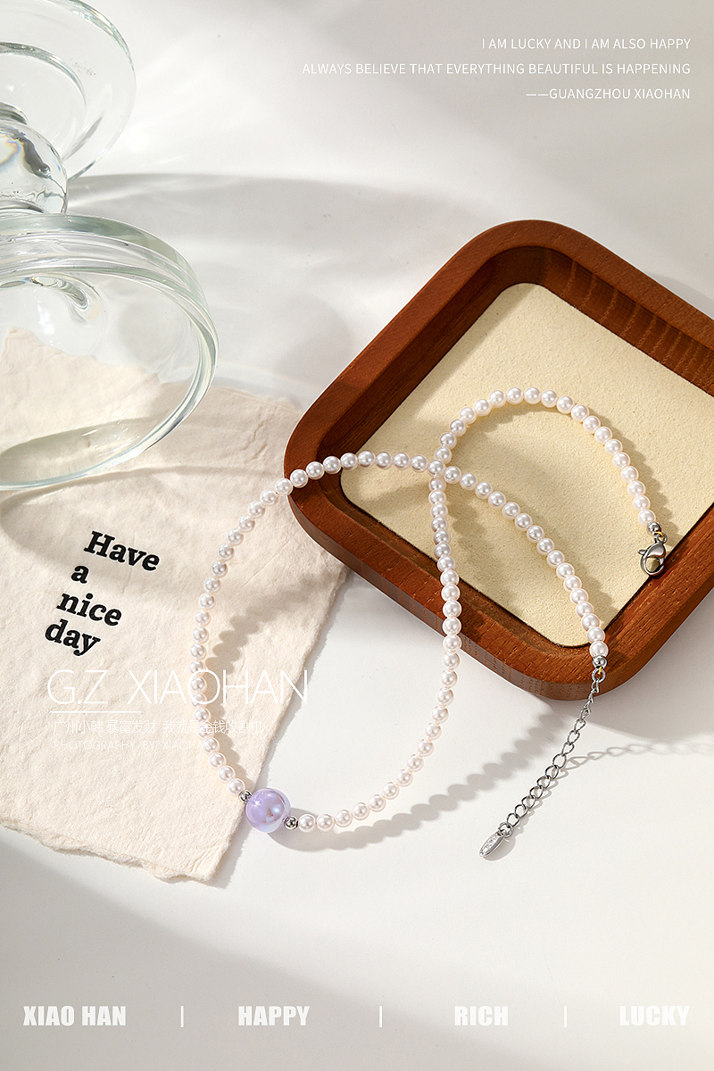 电商饰品拍摄 珍珠首饰拍摄 珍珠项链 珍珠手链 ins风