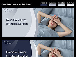 Amazon A+ Banner for Bed Sheet