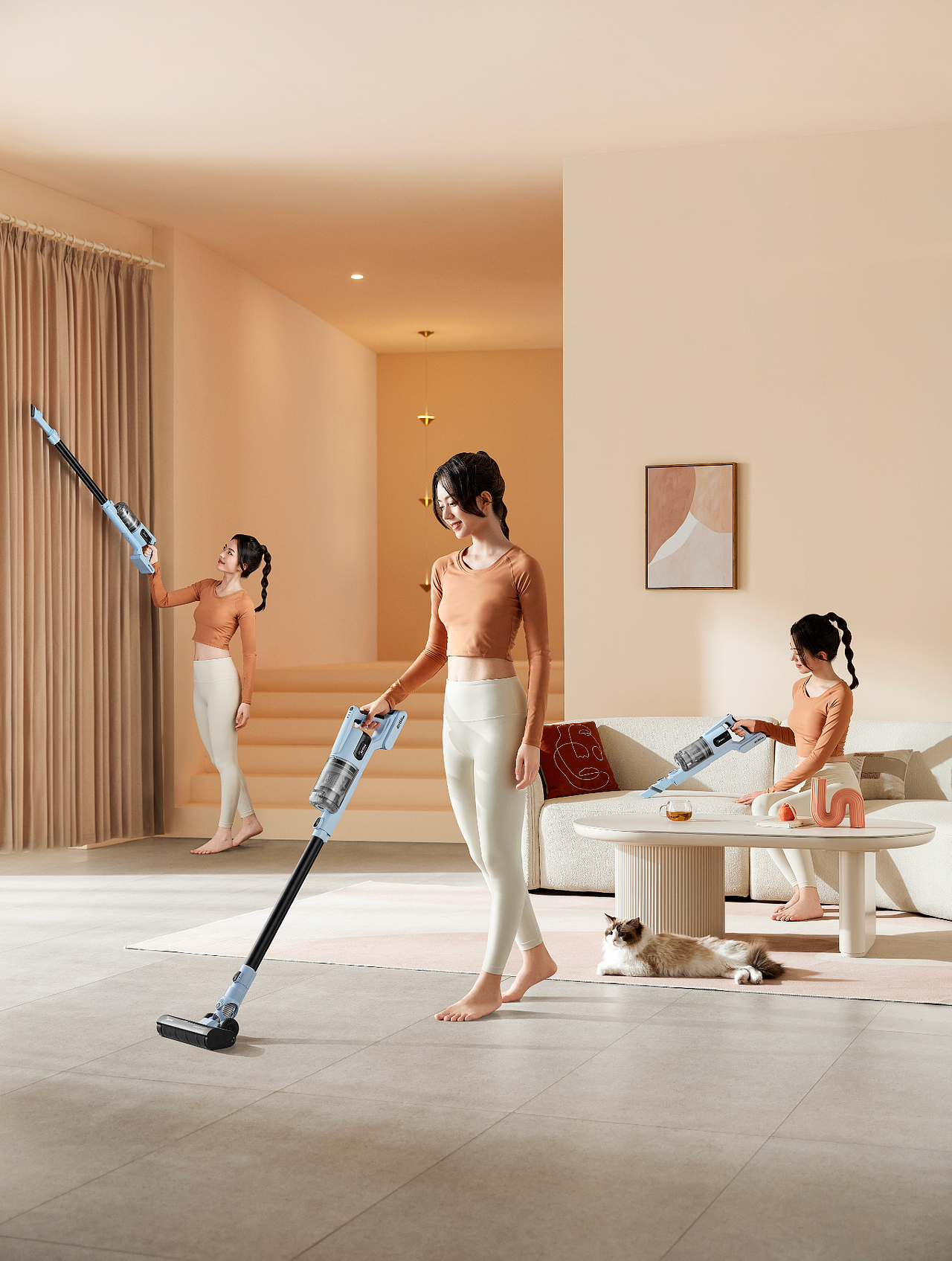 Midea｜美的吸尘器QN8场景氛围实拍（图ZMzk1Nzg2NTky） - 产品摄影 - 站酷设计师承与承文化原创素材 - 站酷ZCOOL