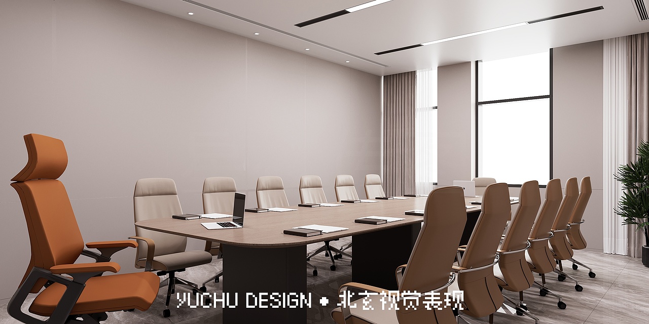 多层办公区域的效果图