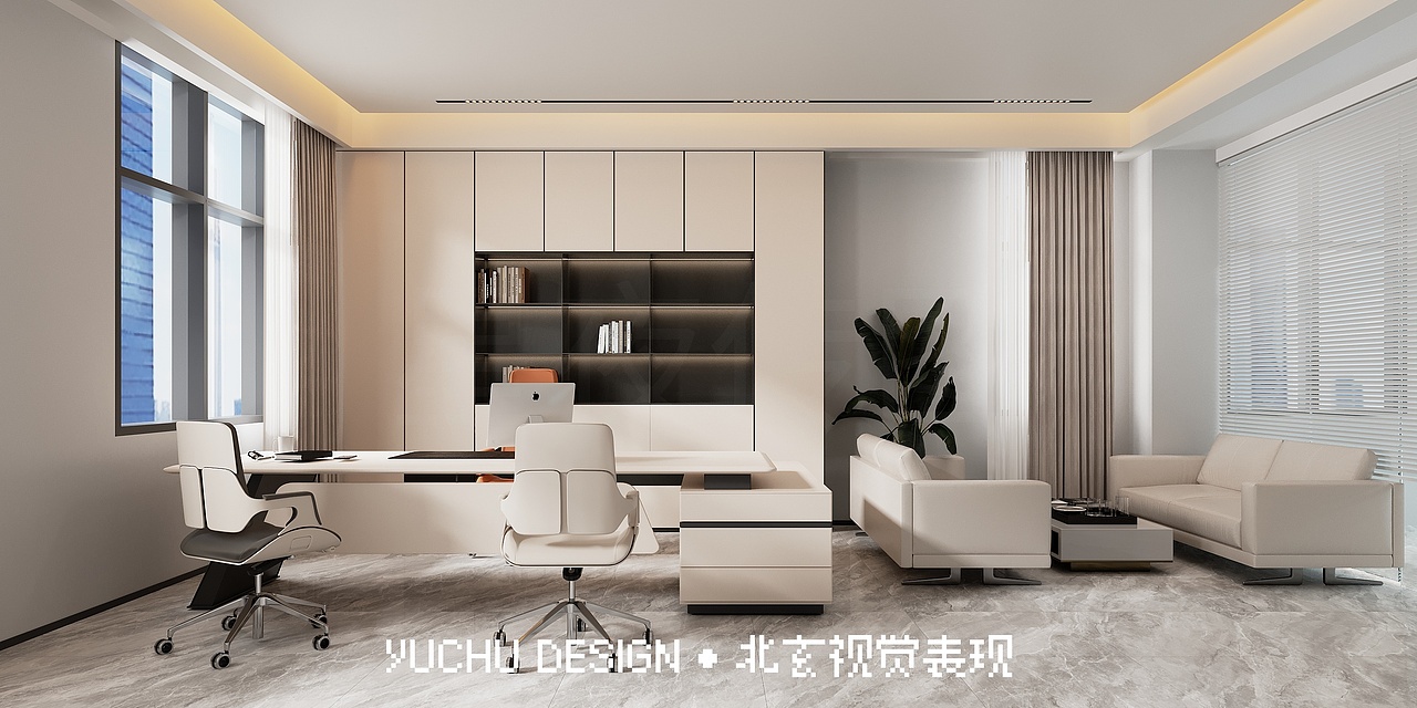 多层办公区域的效果图