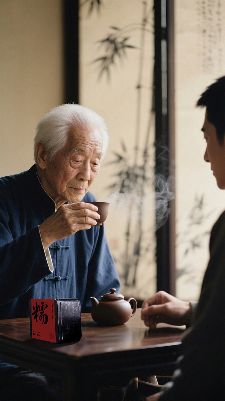 AIGC普洱熟茶糯香小方砖