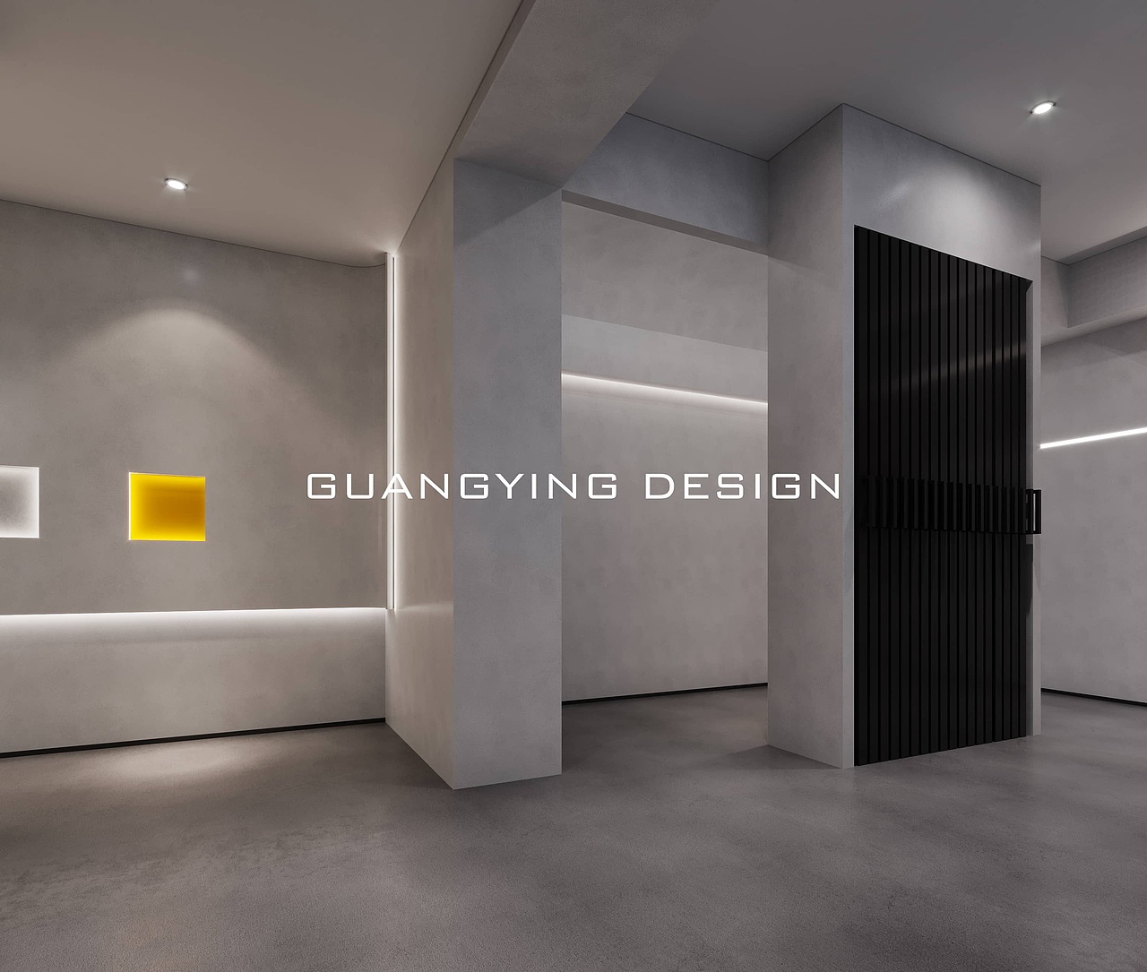 办公展厅效果图