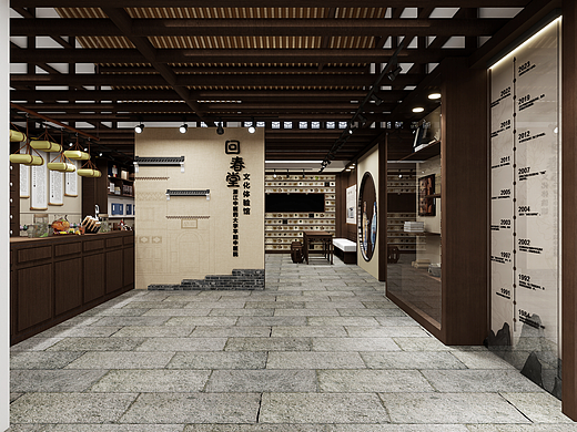 中式展厅/中医药文化体验馆/展馆/展示空间