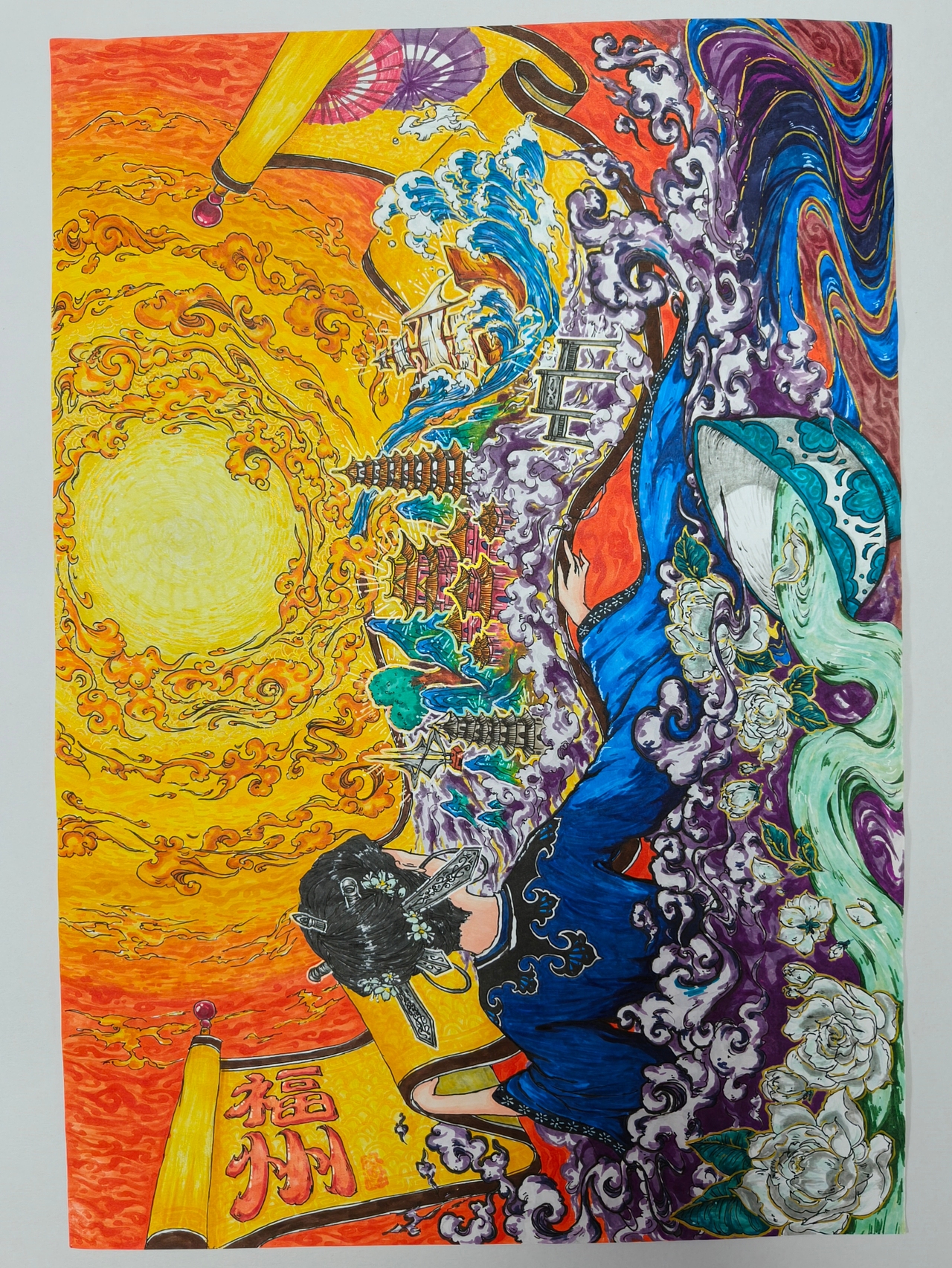 《福韵东方·卷轴新章》（图ZMzk1ODI3ODEy） - 商业插画 - 站酷设计师Z686004411原创素材 - 站酷ZCOOL